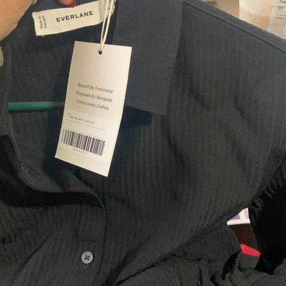 Everlane The Mini Jacquard Stripe Shirt Dress XS new - Picture 14 of 14